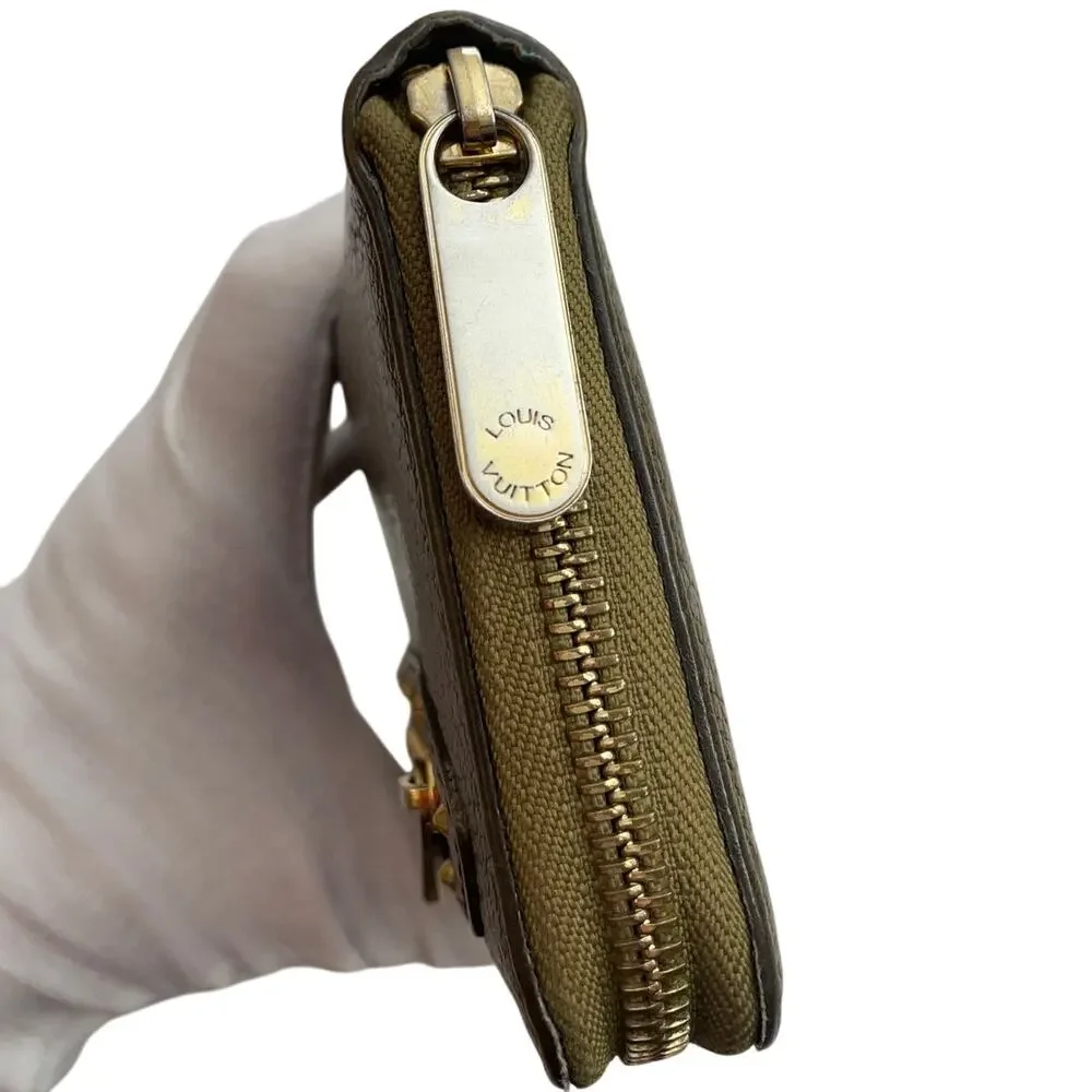 LOUIS VUITTON SUHALI Bronze Metallic Leather Wallet, Branded Dust Bag, COA, EUC - Picture 6 of 13